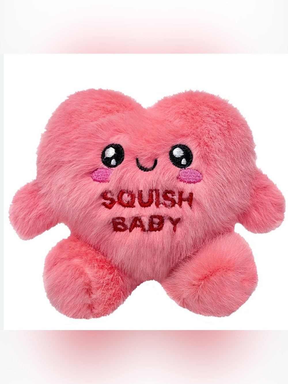 Aurora Palm Pals Pink Candy Heart Plush Sensory Fidget Stress Relief Toy NWOT